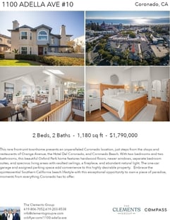 Printable PDF flyer of 1100 Adella Ave, #10. 4 Photos & Short Description