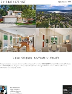Printable PDF flyer of 7115 NE 167th St. 4 Photos & Short Description