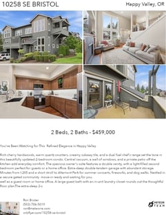 Printable PDF flyer of 10258 SE Bristol. 4 Photos & Short Description