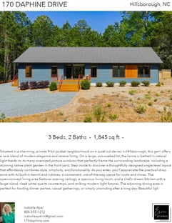 Printable PDF flyer of 170 Daphine Drive. Main Photo & Short Description