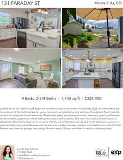 Printable PDF flyer of 131 Faraday St. 4 Photos & Short Description