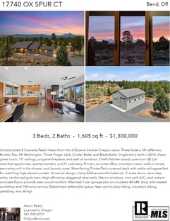 Printable PDF flyer of 17740 Ox Spur Ct. 4 Photos & Short Description