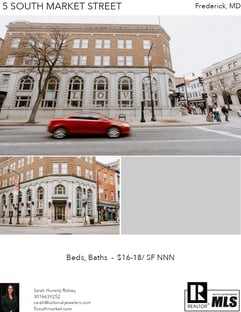 Printable PDF flyer of 5 South Market Street. Photos & Basic Info