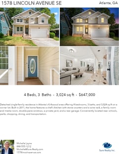 Printable PDF flyer of 1578 Lincoln Avenue SE. 4 Photos & Short Description